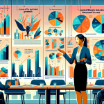 Create an illustration of a Limited Margin IRA account at Schwab. The image should depict a financial advisor explaining IRA concepts to clients in a modern office setting, with charts and documents on the table showcasing investment growth, tax benefits, and retirement planning. Include visual elements that represent Schwab, such as its logo or color scheme, to clearly tie the scene to the company.