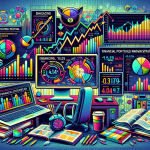 Create a detailed and visually engaging image that illustrates the concept of maximizing financial returns through Fidelity Portfolio Margin. The scene should feature a modern financial advisor's office with charts, graphs, and computer screens displaying rising stock prices and portfolio performance metrics. In the background, include subtle elements such as Fidelity logos, financial news headlines, and books on investment strategies to evoke a sense of in-depth financial analysis and expertise.