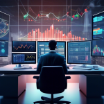 An informative and visually engaging illustration of CFD (Contract for Difference) trading. The image features a professional trader at a computer with detailed charts on multiple screens, highlighting margin calculations. Around the trader are floating icons representing key concepts such as leverage, margin call, risk management, and financial growth. The background is a modern office with a futuristic design, providing a sense of sophistication and advanced technology. This should be a clean and educational visual, ideal for explaining complex financial concepts.