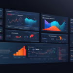 Create a detailed and informative illustration that visually explains the key concepts and benefits of IB (Interactive Brokers) margin. The image should include representations of financial charts, graphs showing margin requirements, traders working on computers with stock trading screens, and visual elements such as magnifying glasses or light bulbs to symbolize deeper understanding and insights. Use a professional and modern color palette to convey trust and sophistication.