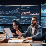 Create an image of a diverse group of people in a modern classroom setting, eagerly engaging with a presentation on Margin Trading for Beginners. The instr