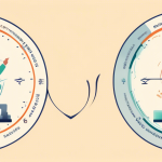 Create an image that visually represents the concept of spot trading versus margin trading in a financial market. On the left side, illustrate spot trading