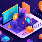 Create an informative and visually engaging illustration that embodies the concept of crypto margin trading for beginners. Include elements like a cryptocu