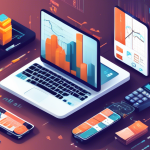 Create an informative and visually engaging illustration that represents the concept of E Margin Trading for investors. Include elements such as digital tr