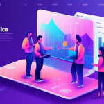 Create an image that depicts a futuristic, digital trading platform with a sleek, modern design. The platform should be filled with dynamic graphs and char