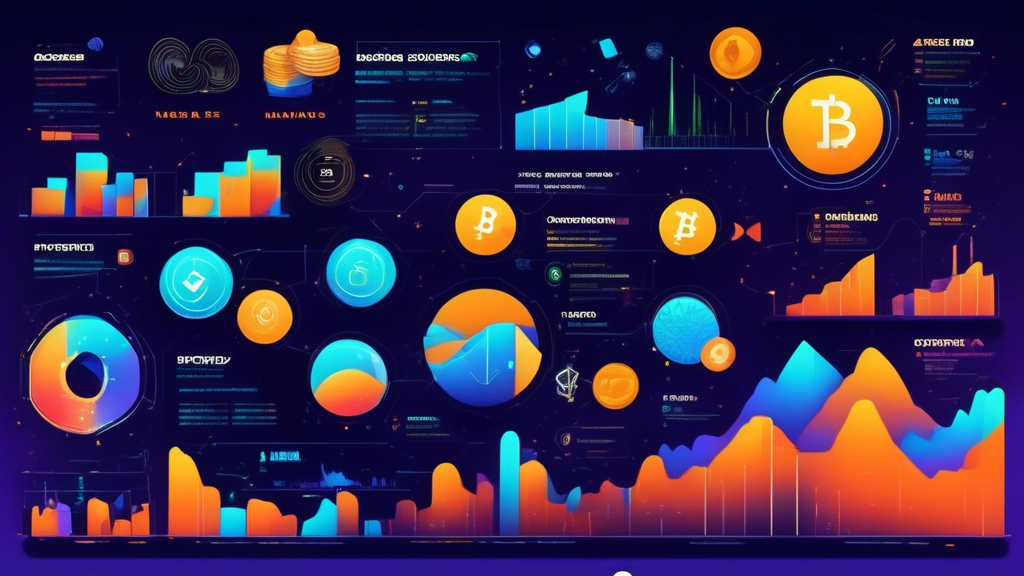 An illustrated comparison of the top 9 crypto margin trading exchanges for 2023, featuring a vibrant and modern design. Include visual representations of e