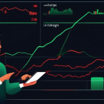 Create an image that visually explains the difference between margin trading and options trading in the world of finance. On the left side, illustrate marg