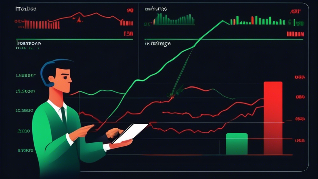 Create an image that visually explains the difference between margin trading and options trading in the world of finance. On the left side, illustrate marg