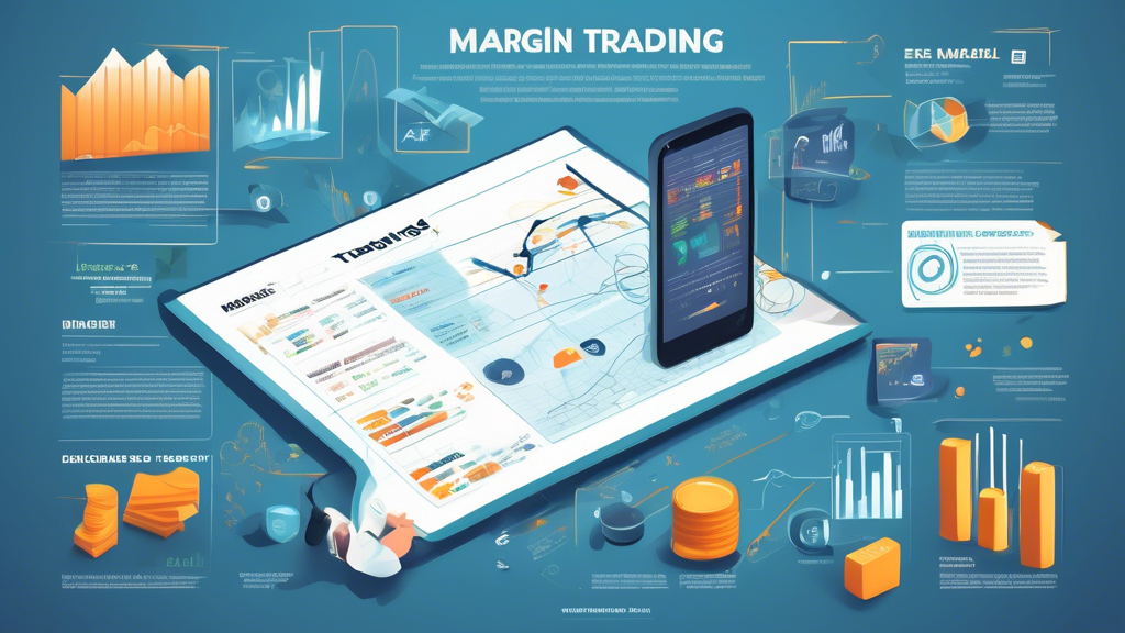 An informative and visually engaging infographic illustrating margin trading funding concepts. Include elements such as a stock market chart, financial gra