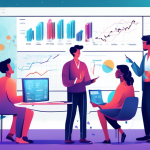 Create an illustration that portrays a beginner-friendly guide to margin trading. The image should feature a diverse group of people gathered around a larg