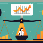 Create an image depicting a scale balancing two contrasting elements related to margin trading. On one side of the scale, depict positive symbols such as a