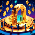 Create an imaginative and dynamic image illustrating the concept of Unlocking Opportunities through the lens of free margin trading. In the center, a futur