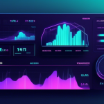 Create an image of a futuristic digital dashboard showcasing a crypto exchange platform. Highlight the features of margin trading with an adjustable levera